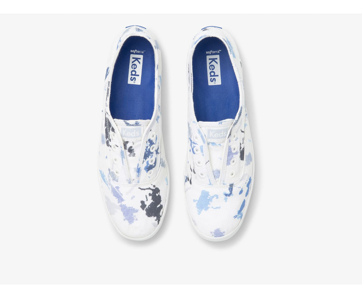 Women Chillax Splatter Twill White Blue - Keds