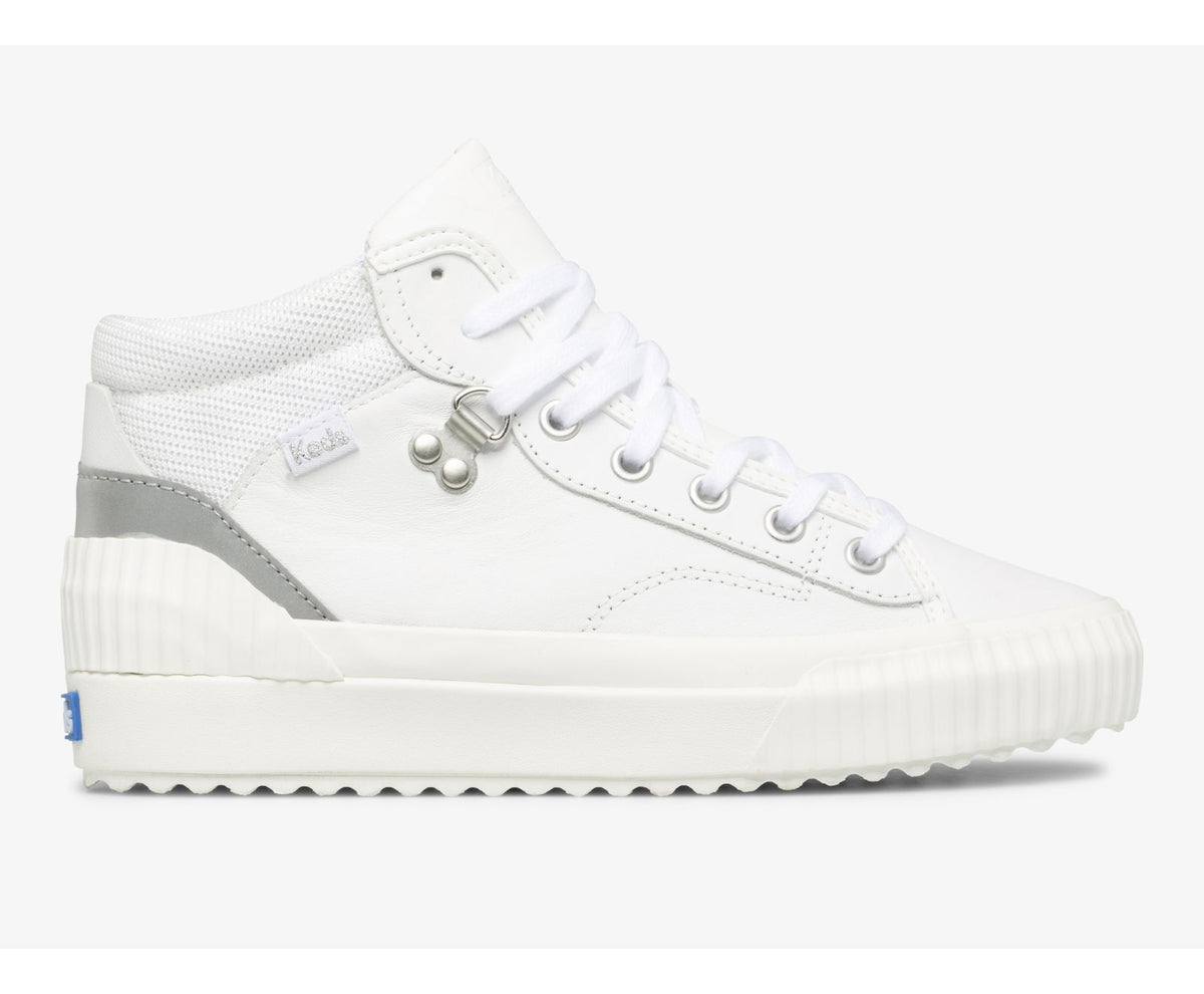 Women Demi TRX Mid Leather White Silver - Keds