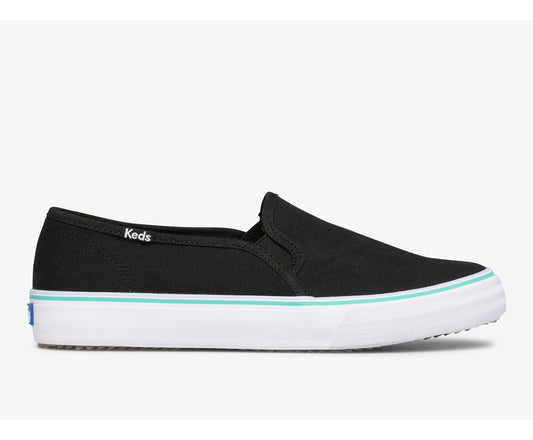 Women Double Decker Canvas Washable Black Turquoise - Keds