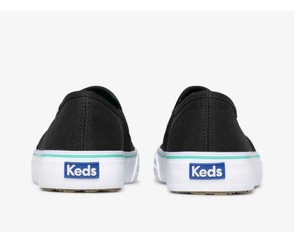 Women Double Decker Canvas Washable Black Turquoise - Keds