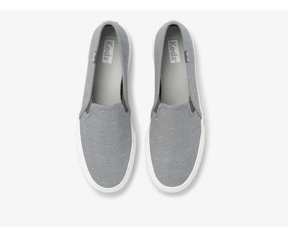 Women Double Decker Dobby Jacquard Dark Grey - Keds