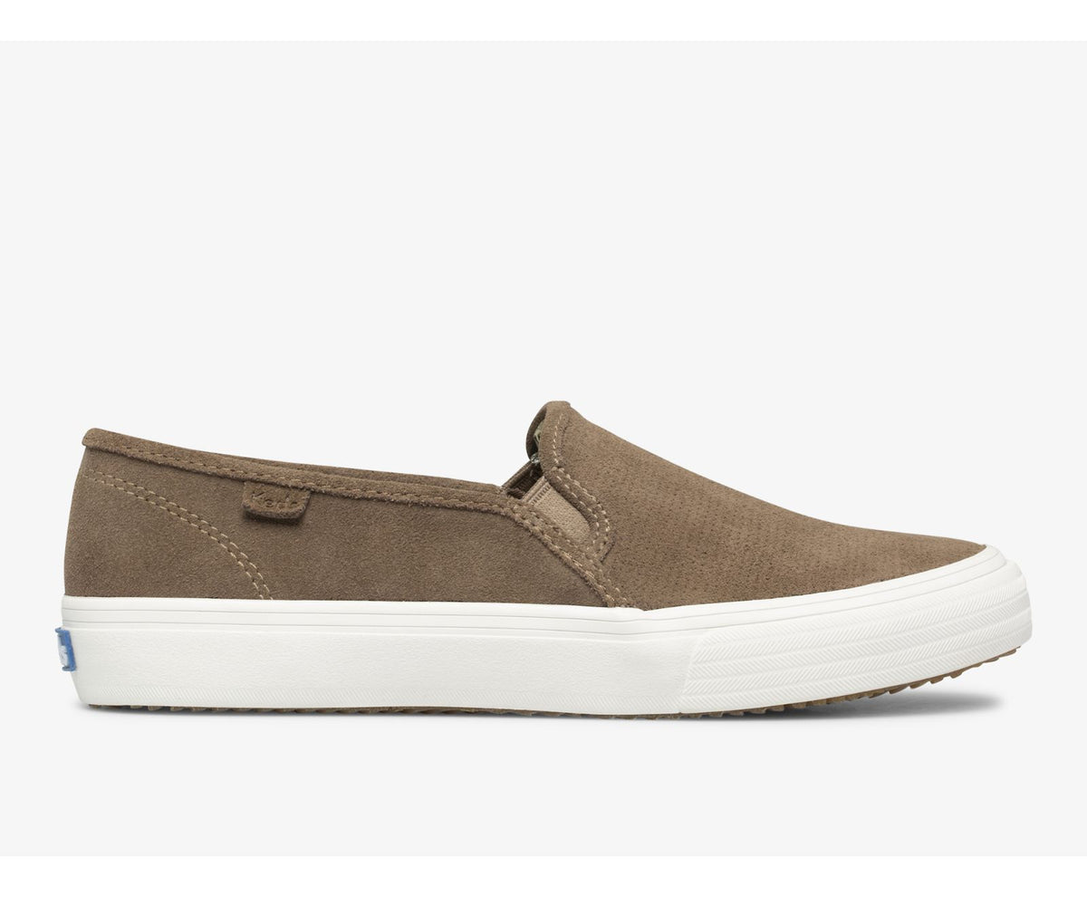 Women Double Decker Perf Suede Taupe - Keds