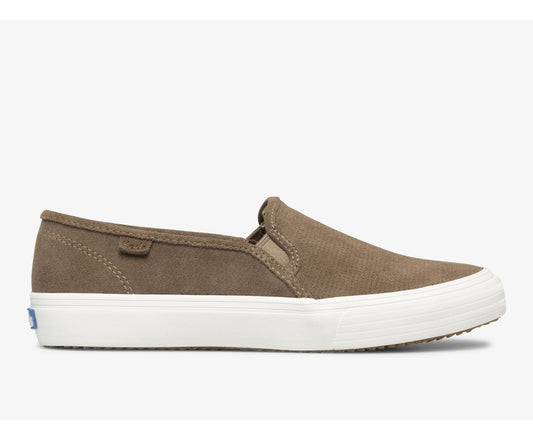 Women Double Decker Perf Suede Taupe - Keds