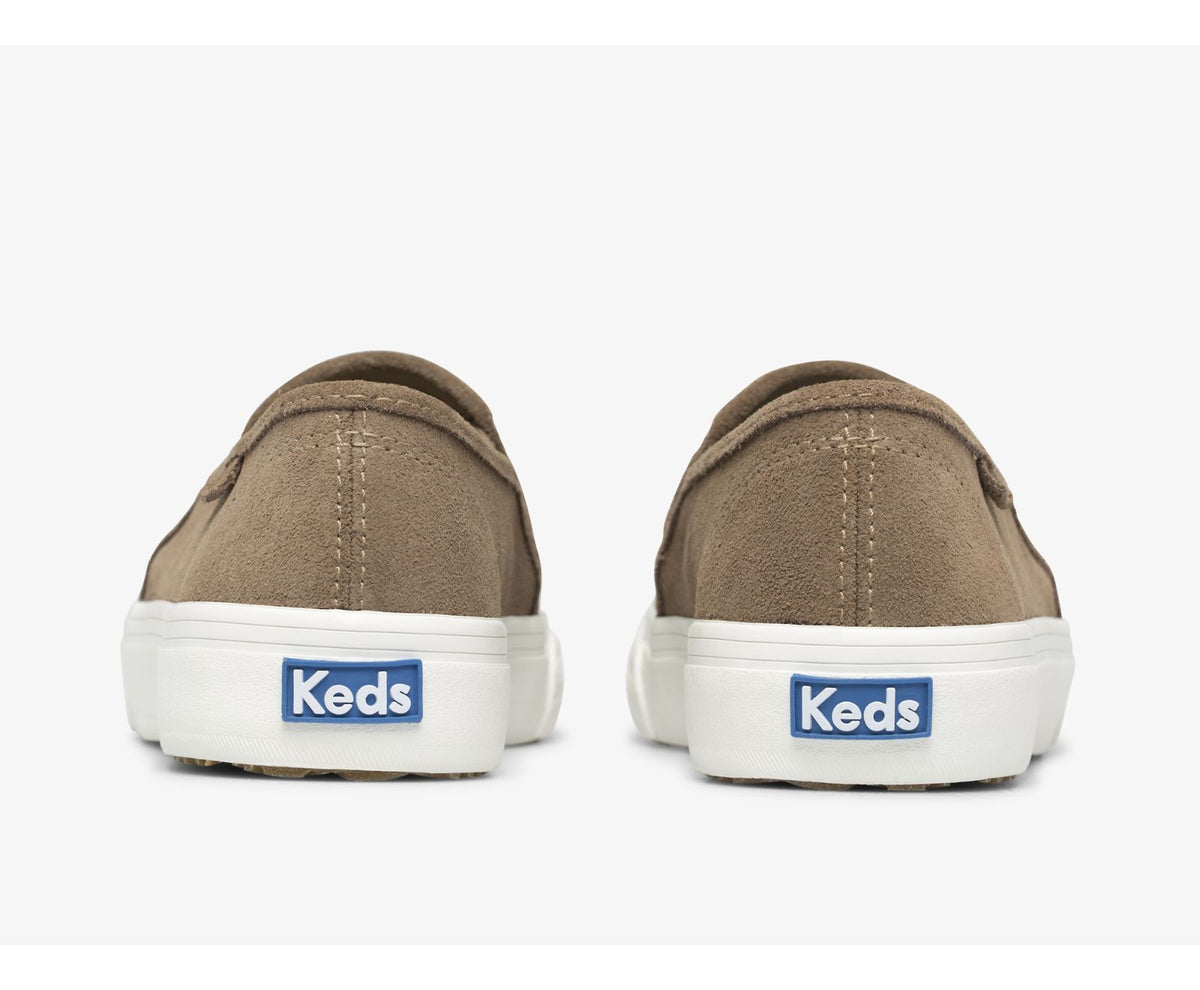 Women Double Decker Perf Suede Taupe - Keds