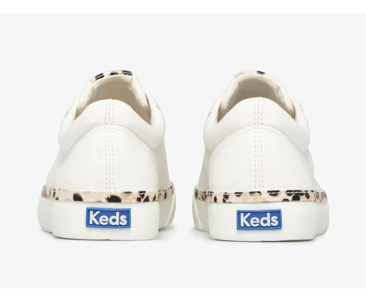 Women Jump Kick Leopard Pop Canvas Cream - Keds