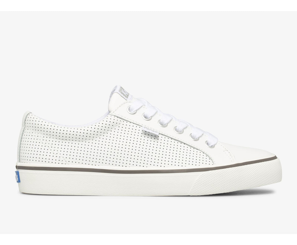 Women Jump Kick Perf Leather White - Keds