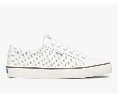 Women Jump Kick Perf Leather White - Keds