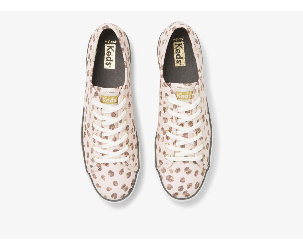 Women Triple Kick Leopard Canvas Pink Multi - Keds