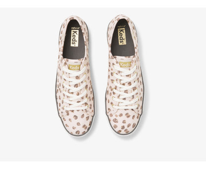 Women Triple Kick Leopard Canvas Pink Multi - Keds