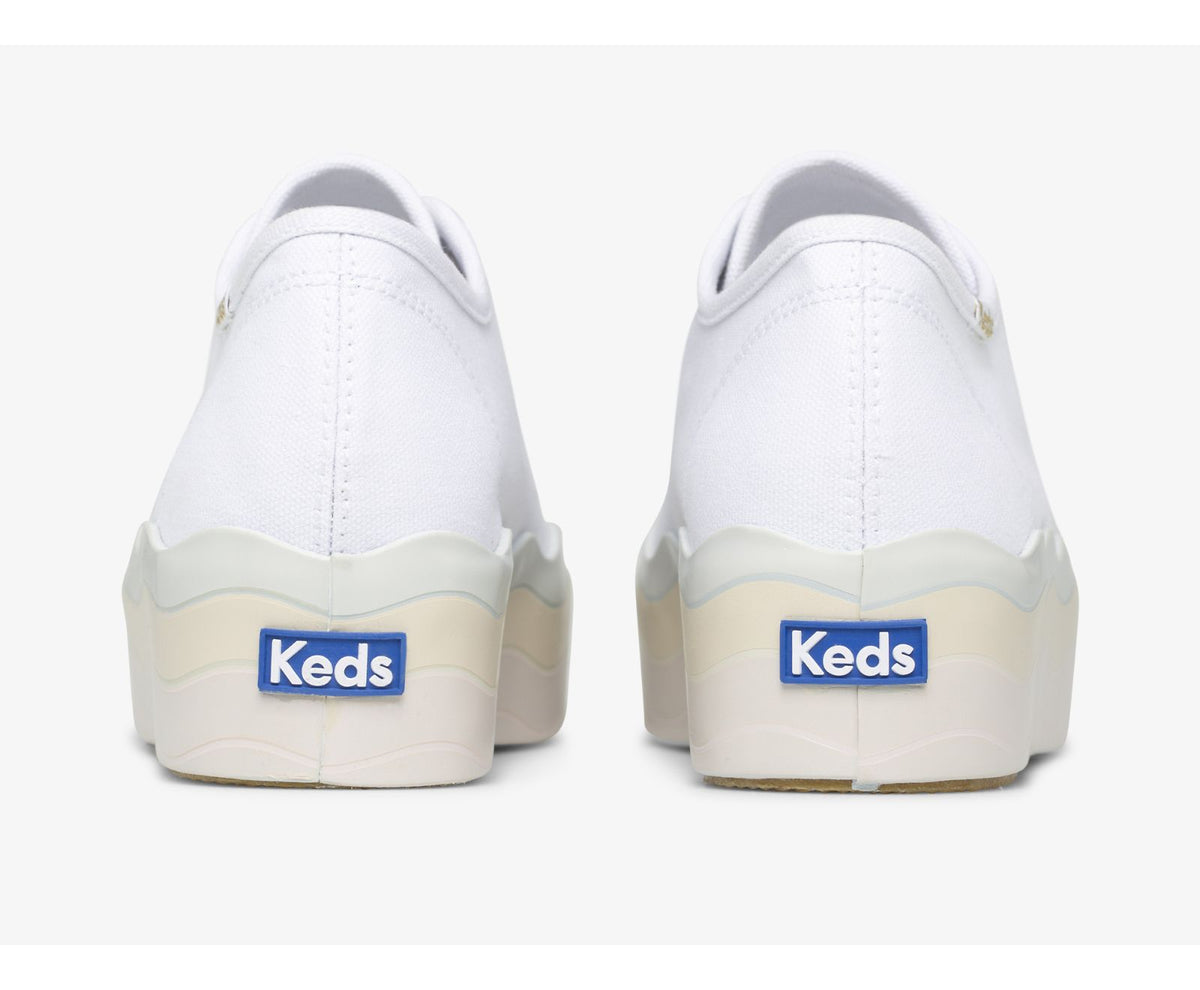 Women Triple Up Canvas Wave Foxing White Multi - Keds
