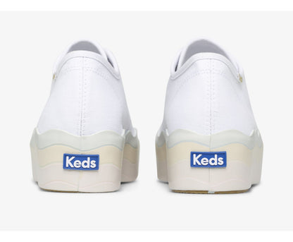 Women Triple Up Canvas Wave Foxing White Multi - Keds