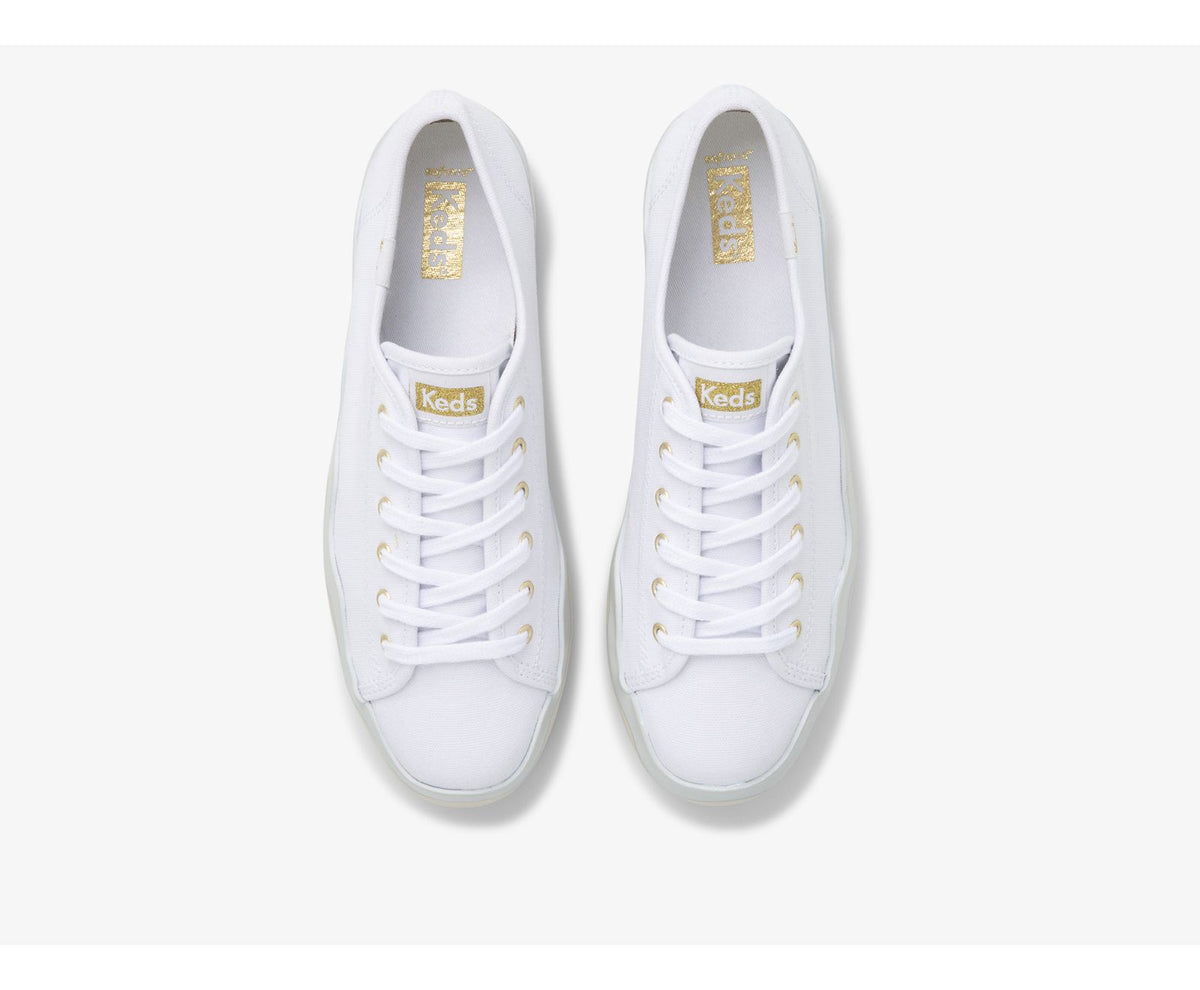 Women Triple Up Canvas Wave Foxing White Multi - Keds