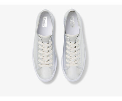 Women Triple Up Metallic Twill Silver - Keds