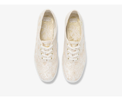 Women Keds x Rifle Paper Co. Champion Colette Jacquard Ivory - Keds