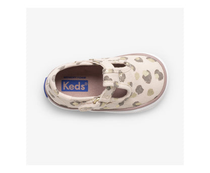 Girls|Boys Little Kid's Champion Lace Toe Cap Tstrap Leopard - Keds