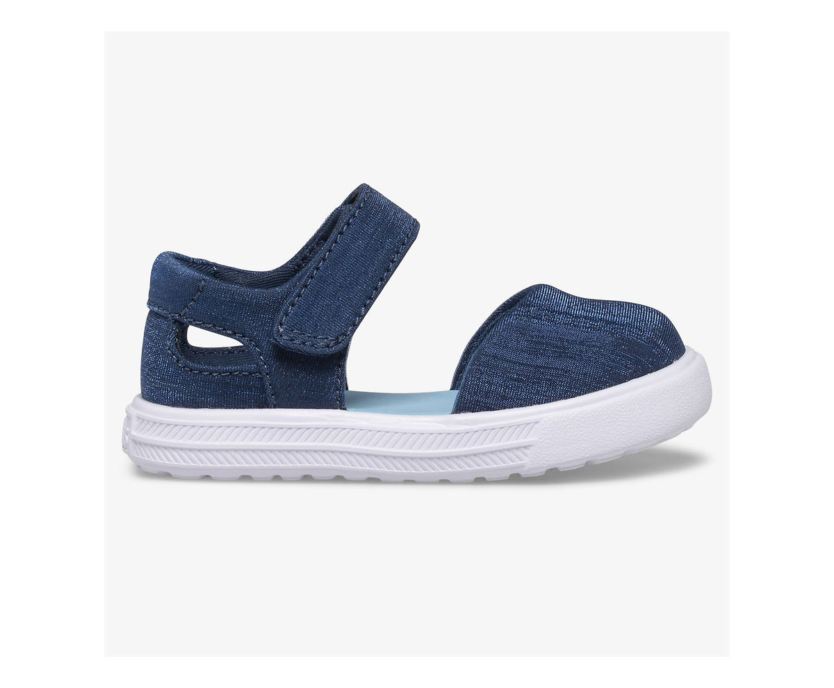 Girls Big Kid's Finlee Flex Sandal Navy Shimmer - Keds