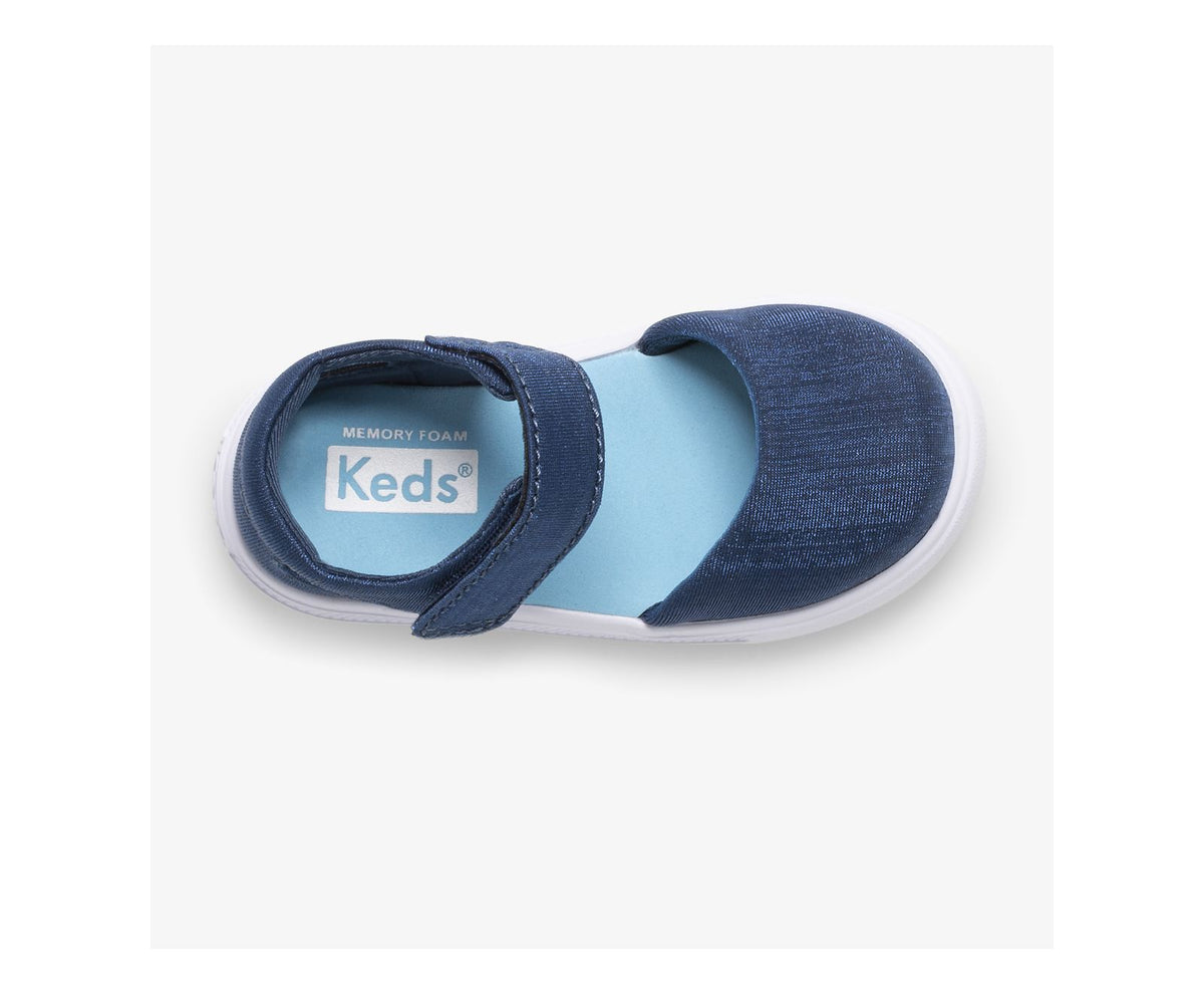 Girls Big Kid's Finlee Flex Sandal Navy Shimmer - Keds