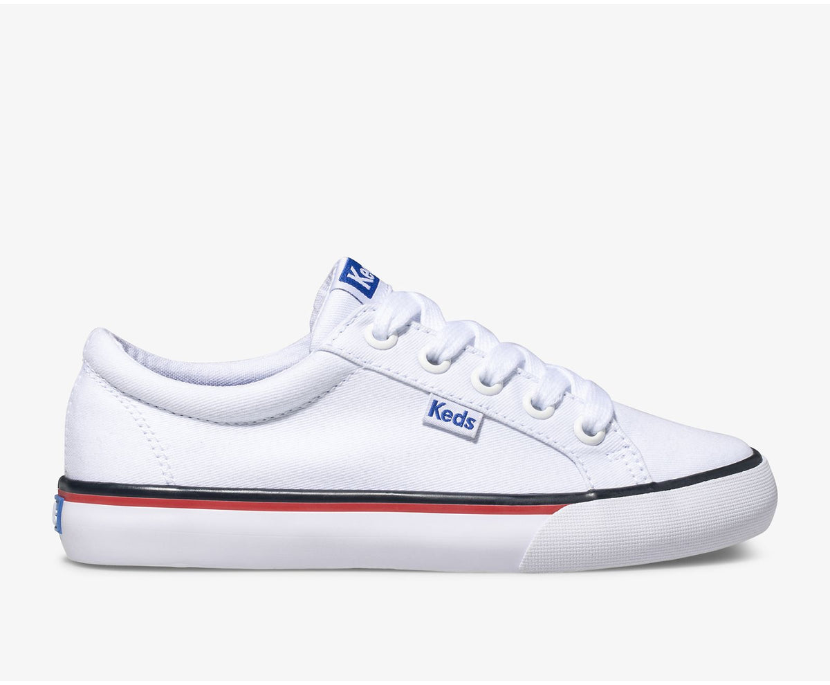 Girls|Boys Big Kid's Jump Kick Canvas White - Keds