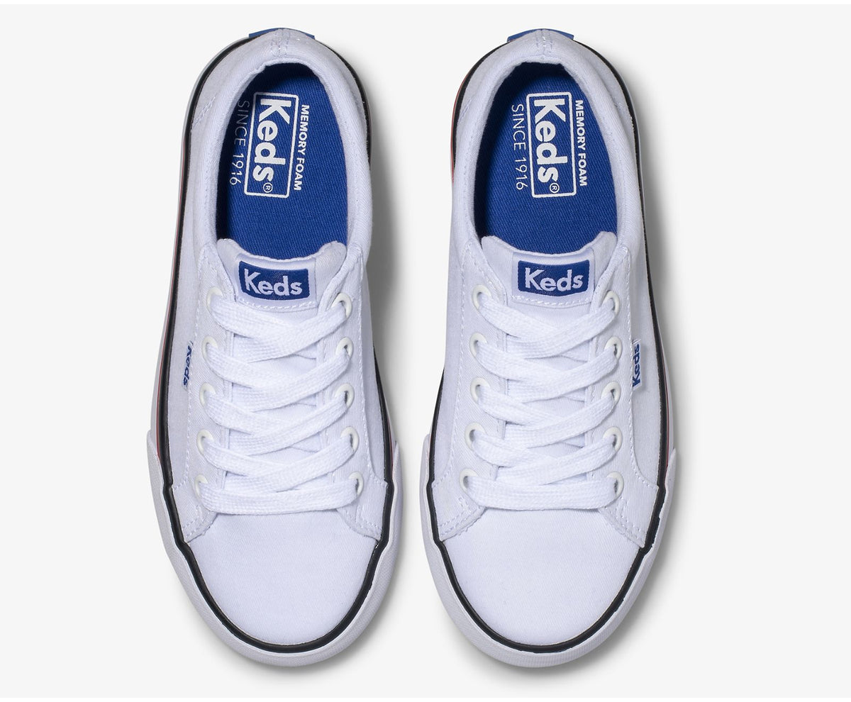 Girls|Boys Big Kid's Jump Kick Canvas White - Keds