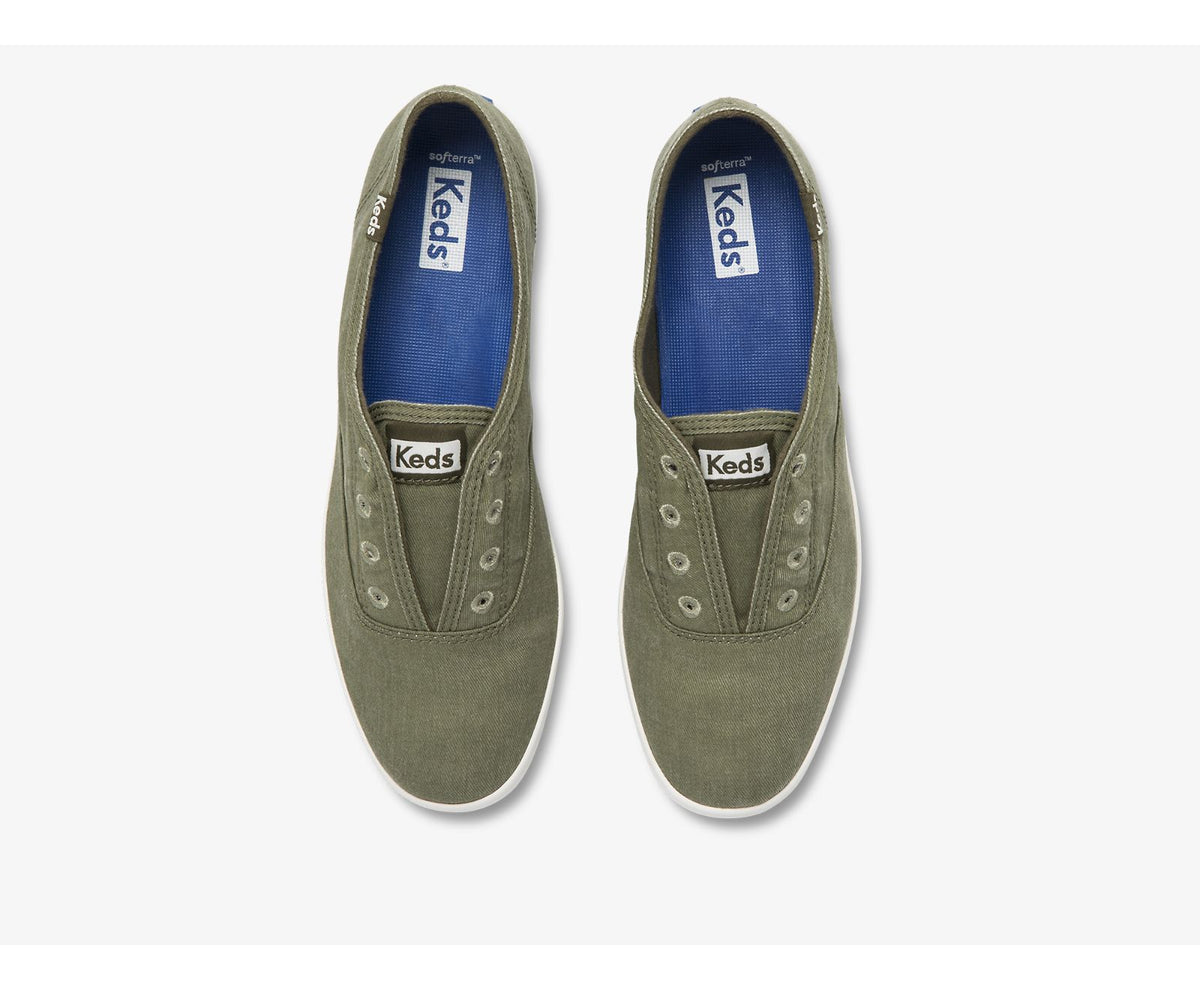 Women Chillax Washable Feat. Organic Cotton Olive - Keds