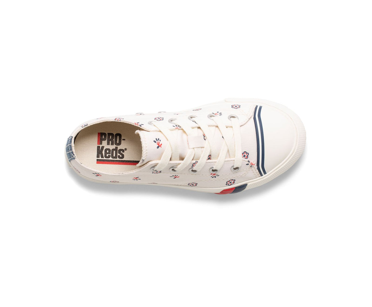 Girls Big Kid's Royal Lo White/Print - Keds